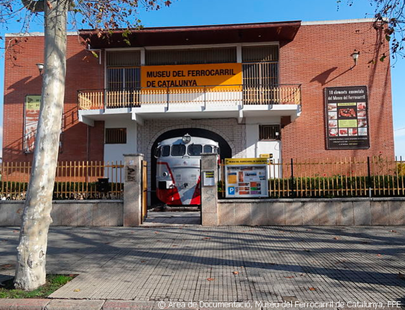 Museu del Ferrocarril de Catalunya entre los aos 2015 y 2018. Exterior e interior de los espacios del Museo, 2018