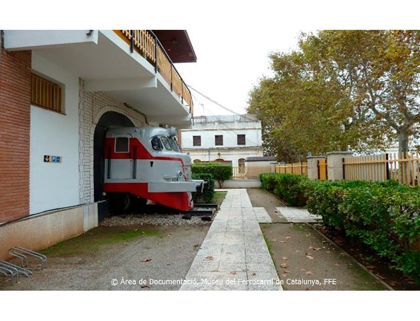 Museu del Ferrocarril de Catalunya entre los aos 2015 y 2018. Exterior e interior de los espacios del Museo, 2018