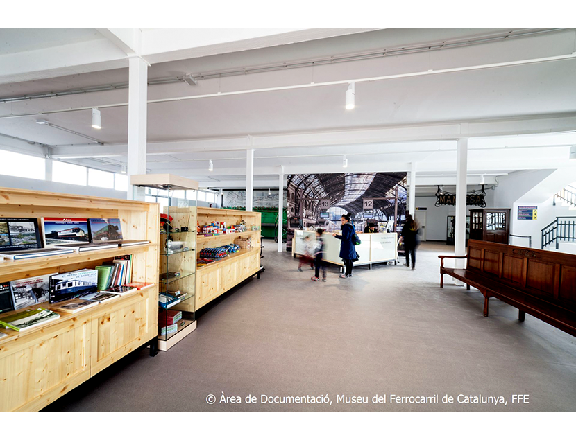 Museu del Ferrocarril de Catalunya entre los aos 2015 y 2018. Exterior e interior de los espacios del Museo, 2018