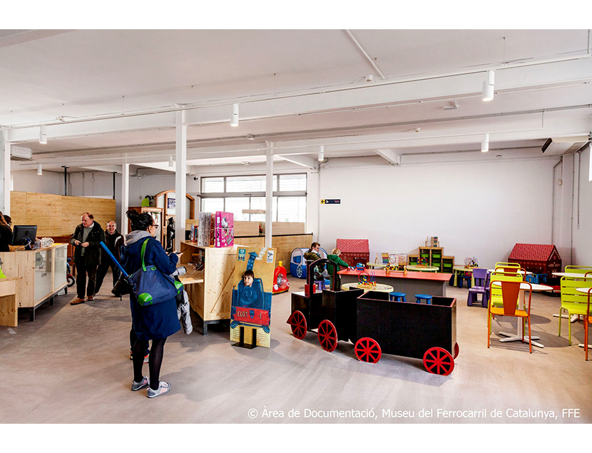 Museu del Ferrocarril de Catalunya entre los aos 2015 y 2018. Exterior e interior de los espacios del Museo, 2018