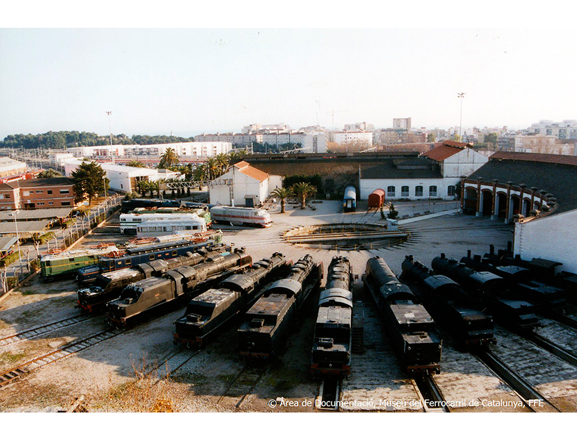 Museu del Ferrocarril de Catalunya entre los aos 2015 y 2018. Exterior e interior de los espacios del Museo, 2018