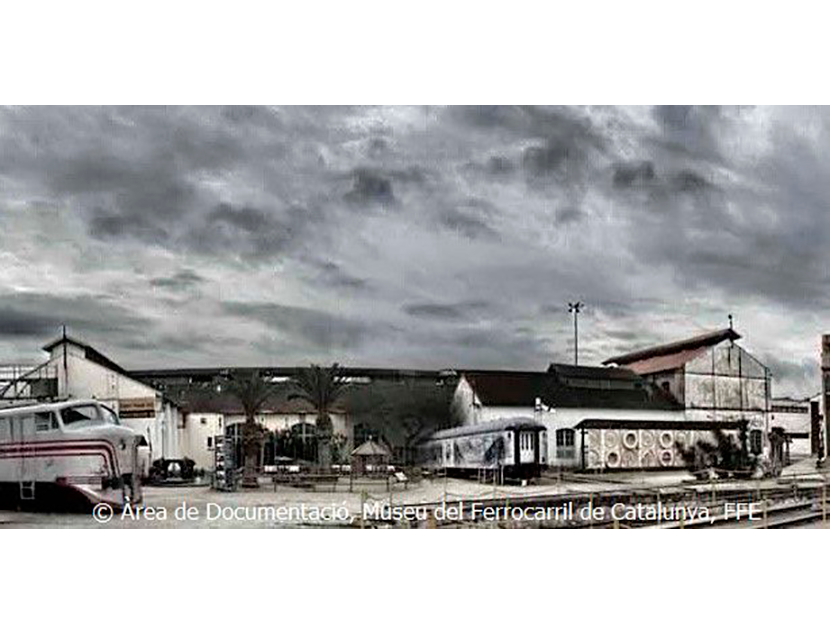 Museu del Ferrocarril de Catalunya entre los aos 2015 y 2018. Exterior e interior de los espacios del Museo, 2018