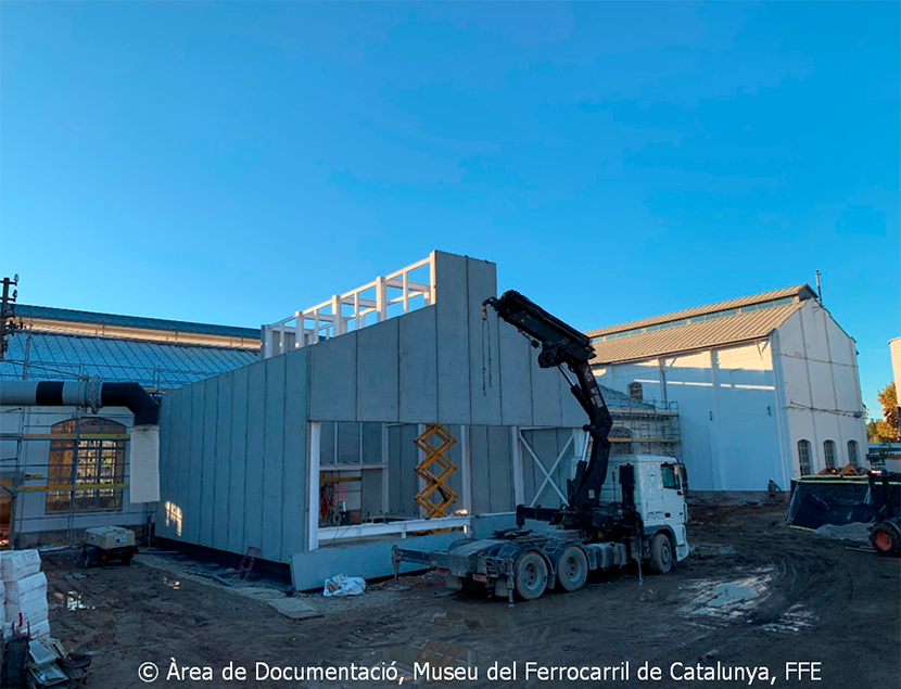 Museu del Ferrocarril de Catalunya entre los aos 2015 y 2018. Exterior e interior de los espacios del Museo, 2018