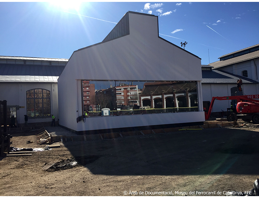 Museu del Ferrocarril de Catalunya entre los aos 2015 y 2018. Exterior e interior de los espacios del Museo, 2018