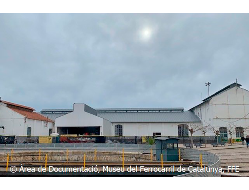 Museu del Ferrocarril de Catalunya entre los aos 2015 y 2018. Exterior e interior de los espacios del Museo, 2018