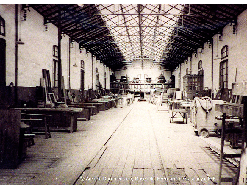 Museu del Ferrocarril de Catalunya entre los aos 2015 y 2018. Exterior e interior de los espacios del Museo, 2018