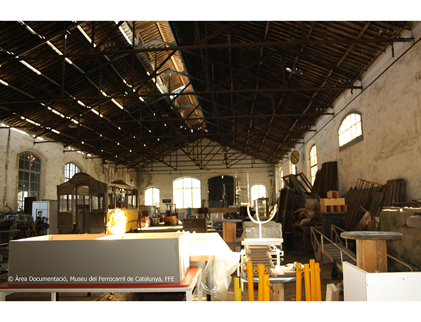 Museu del Ferrocarril de Catalunya entre los aos 2015 y 2018. Exterior e interior de los espacios del Museo, 2018