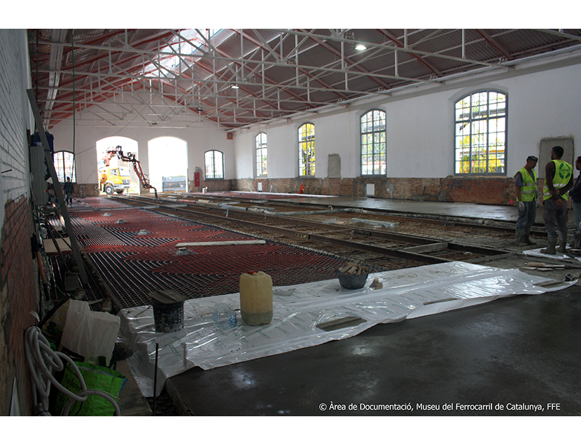Museu del Ferrocarril de Catalunya entre los aos 2015 y 2018. Exterior e interior de los espacios del Museo, 2018
