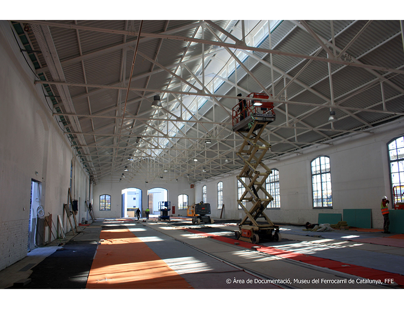 Museu del Ferrocarril de Catalunya entre los aos 2015 y 2018. Exterior e interior de los espacios del Museo, 2018