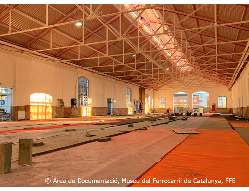 Museu del Ferrocarril de Catalunya entre los aos 2015 y 2018. Exterior e interior de los espacios del Museo, 2018
