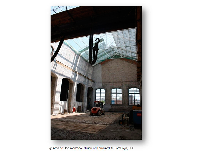 Museu del Ferrocarril de Catalunya entre los aos 2015 y 2018. Exterior e interior de los espacios del Museo, 2018