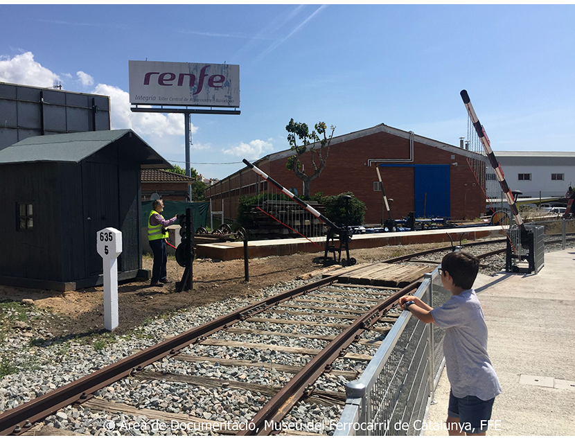 Museu del Ferrocarril de Catalunya entre los aos 2015 y 2018. Exterior e interior de los espacios del Museo, 2018