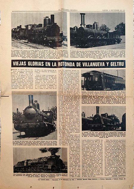 1972 - Viejas glorias en la rotonda de Villanueva y Geltr