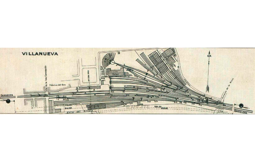 Estaci�n de Villanueva, plano general, s.f.