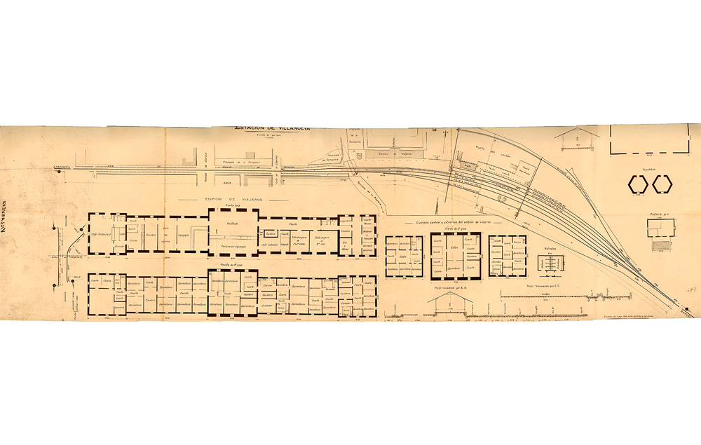 Estaci�n de Villanueva, plano general, s.f.