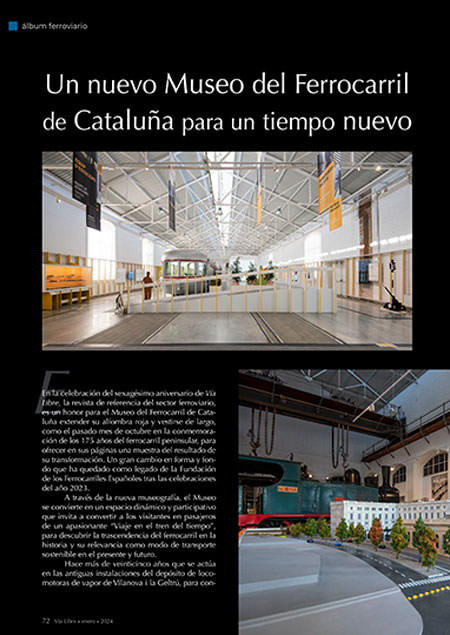 Un nuevo Museo del Ferrocarril de Catalua para un nuevo tiempo, Revista Va libre, 2024. p.72-77, n 691