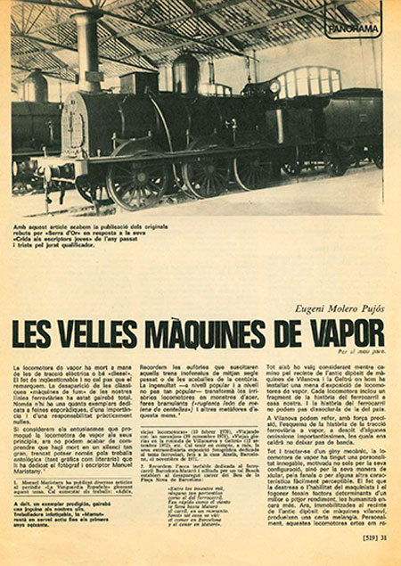 Les velles mquines de vapor, 1972, p. 31-34