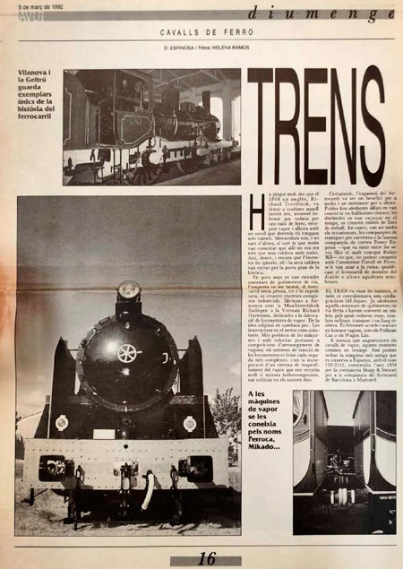 Trens, Revista Avui, 1992, p. 16-17