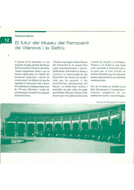 El futur del Museu del Ferrocarril de Vilanova i la Geltru, 2005, p. 12-13