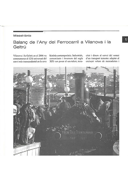 Balan de l'any del Ferrocarril a Vilanova i la Geltr