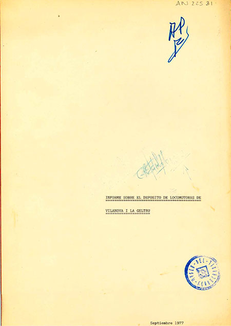 Informe sobre el depsito de locomotoras de Vilanova i la Geltr, 1977