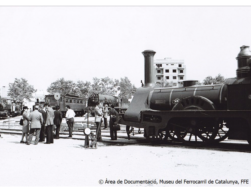 Locomotora Matar en las instalaciones del museo de Vilanova