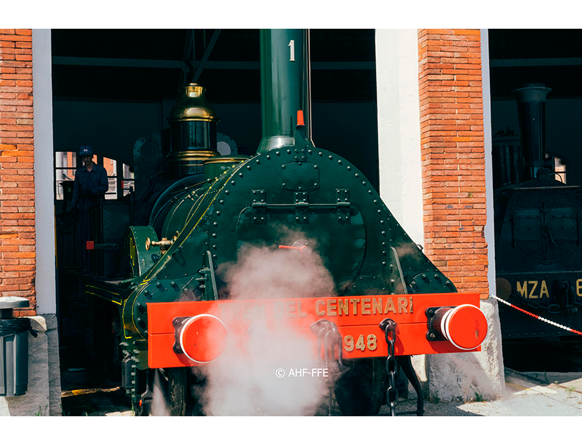Presentaci�n tren del Centenario en el Museo del Ferrocarril de Catalu�a