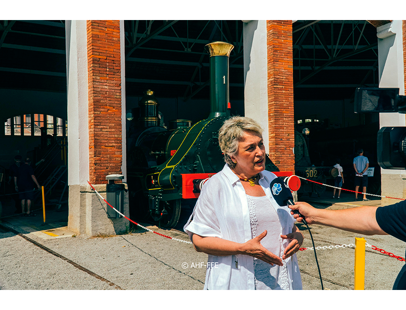 Presentaci�n tren del Centenario en el Museo del Ferrocarril de Catalu�a
