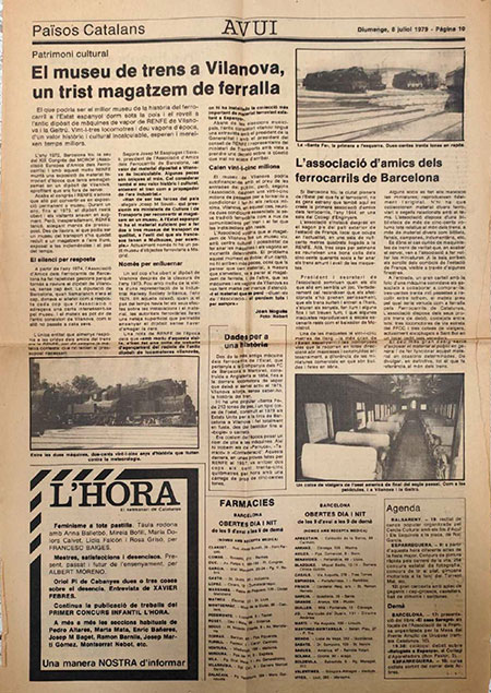 El museu del trens a Vilanova, un trist magatzem de ferralla