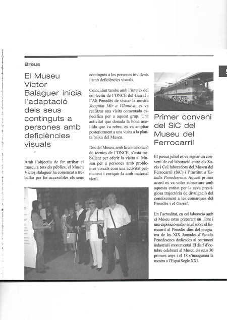 Primer conveni del SIC del Museu del Ferrocarril