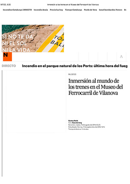 Inmersin al mundo de los trenes en el Museo del Ferrocarril de Vilanova
