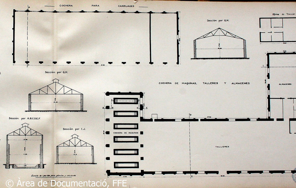 Plano del Museo y la Estacin de Villanueva y Geltr