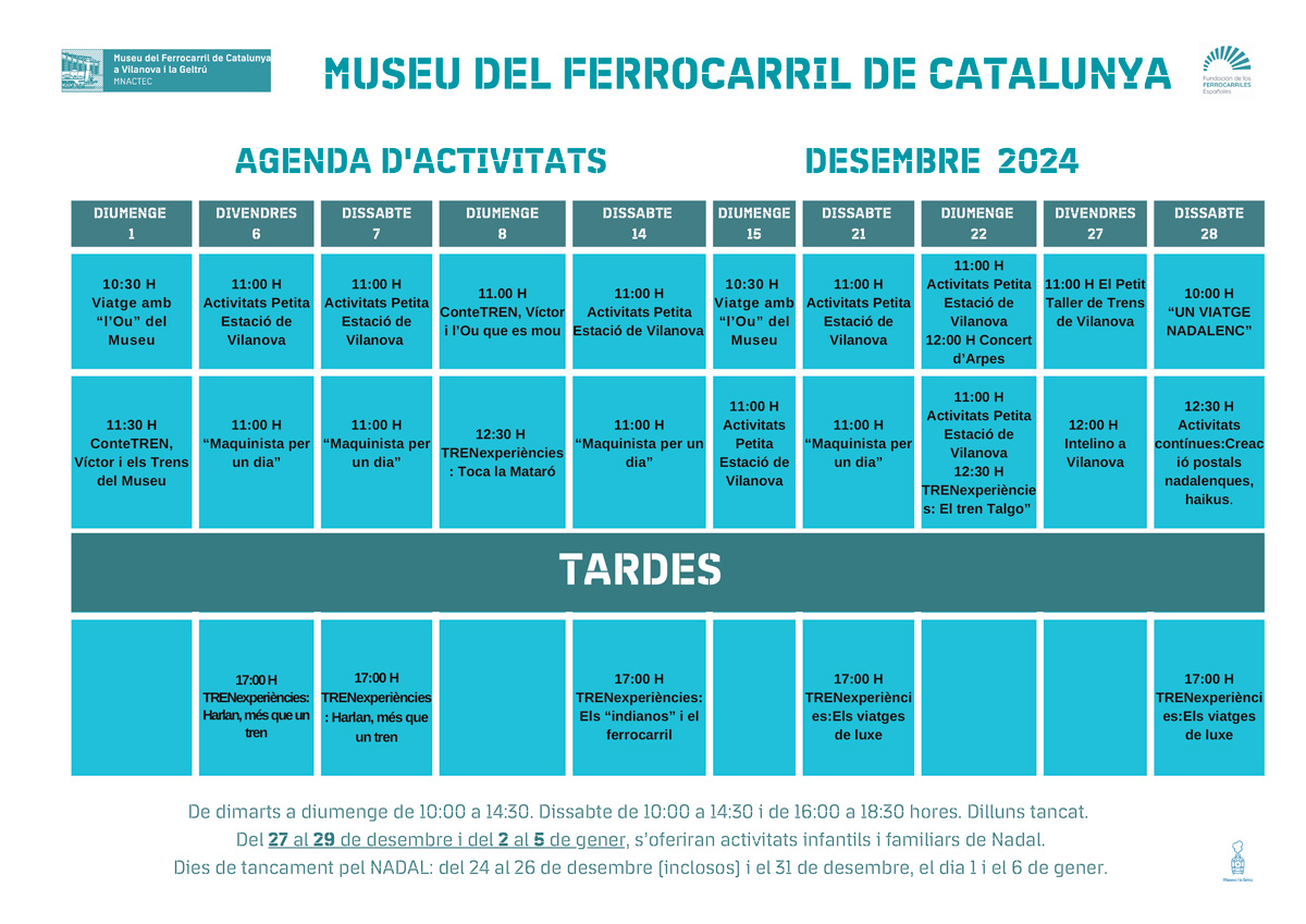 Agenda dActivitats Desembre