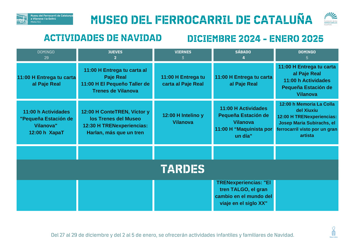 Agenda Actividades Diciembre